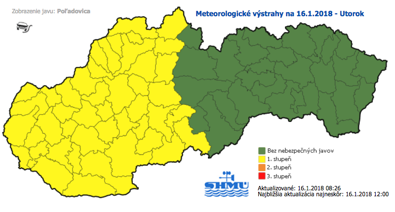 RIASZTÁS: Veszélyes a közlekedés egész Nyugat-Szlovákiában!