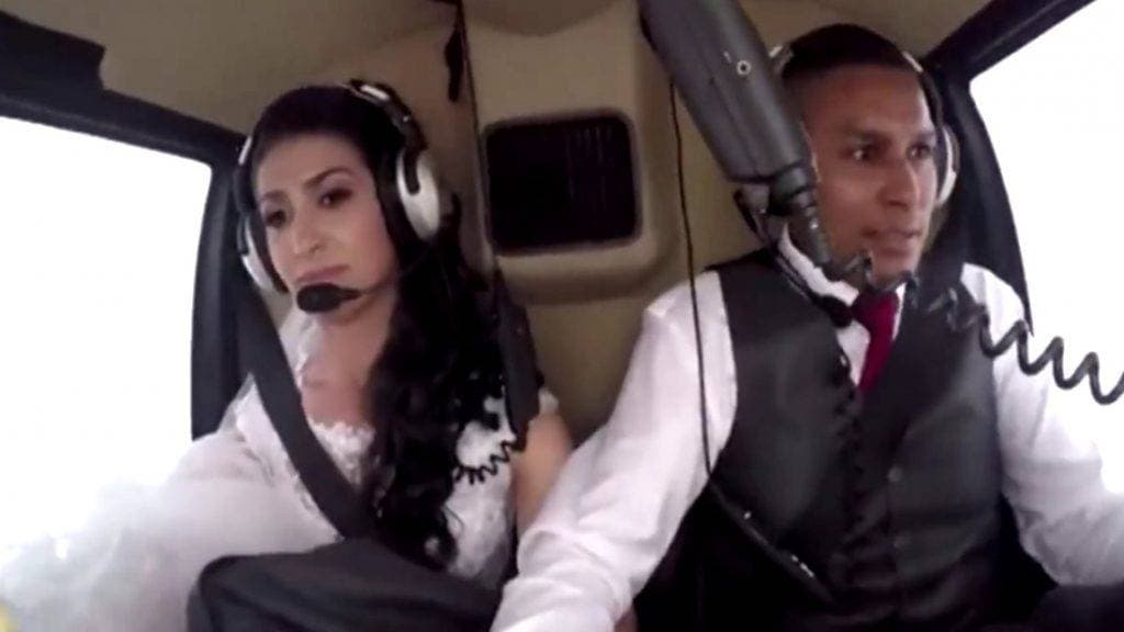 TRAGÉDIA: Videón, ahogy lezuhan a menyasszonyt szállító helikopter