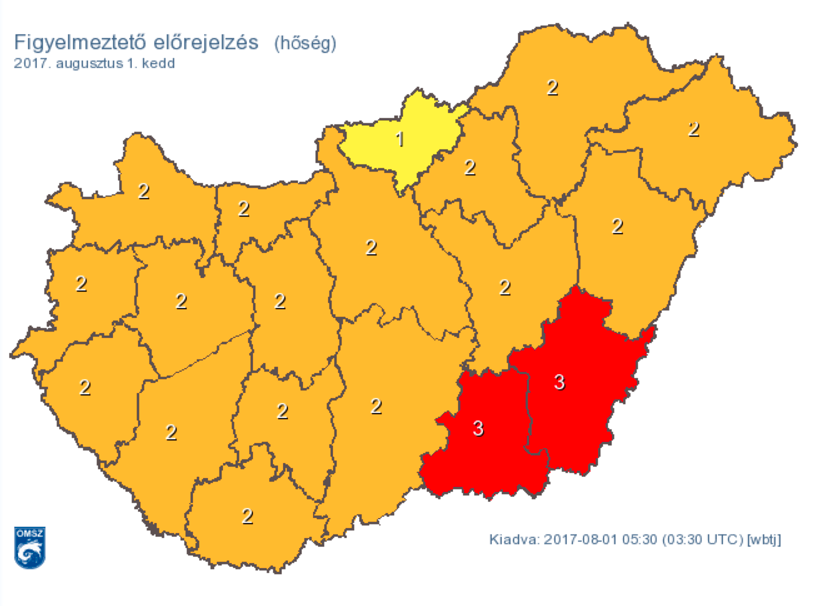 Magyarországon már harmadfokú a hőségriadó