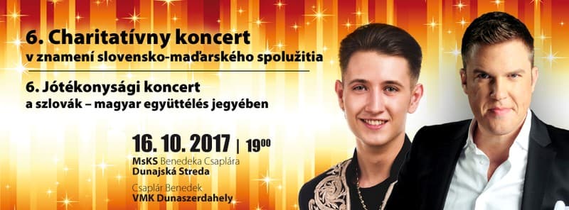 Kasza Tibor, Peter Srámek: 6. jótékonysági koncert a szlovák-magyar együttélés jegyében Dunaszerdahelyen!