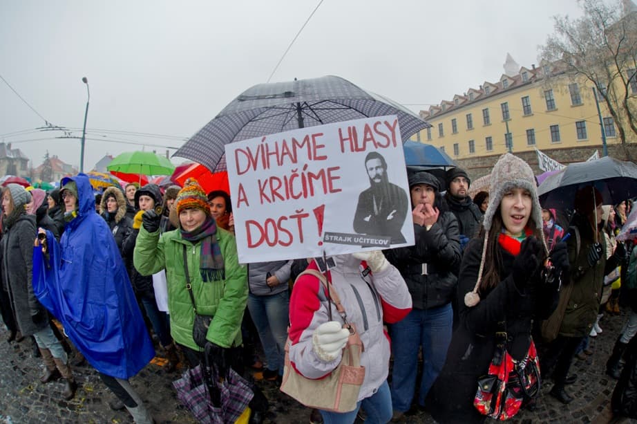 Ismét tanárok tüntettek Pozsonyban