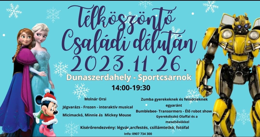 Hangolódjunk együtt az ünnepi időszakra: Télköszöntő családi délután Dunaszerdahelyen kicsik és nagyok örömére!
