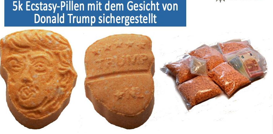Trump-fejű drogot kapcsoltak le a német zsaruk