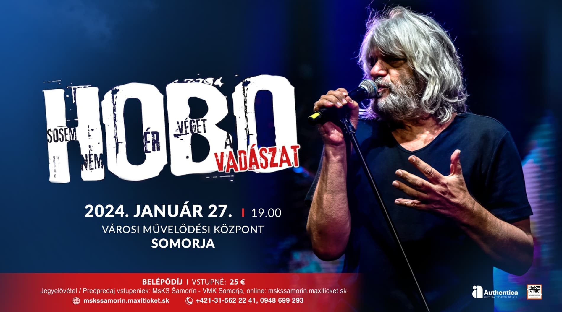 Január végén HOBO Vadászat koncert a somorjai VMK-ban! 