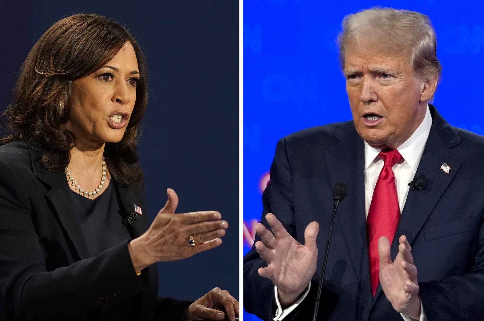 Éles szócsatákból nem volt hiány Kamala Harris és Donald Trump televíziós vitájában