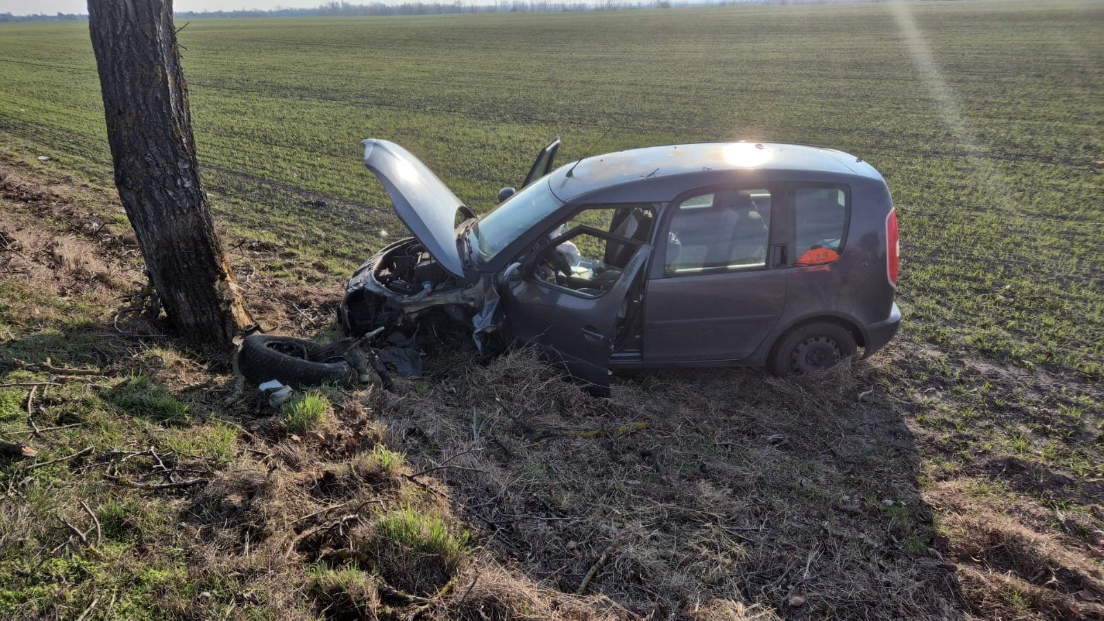 BALESET: Fának hajtott, de ép bőrrel megúszta egy sofőr Bogya és Tany között a 63-ason