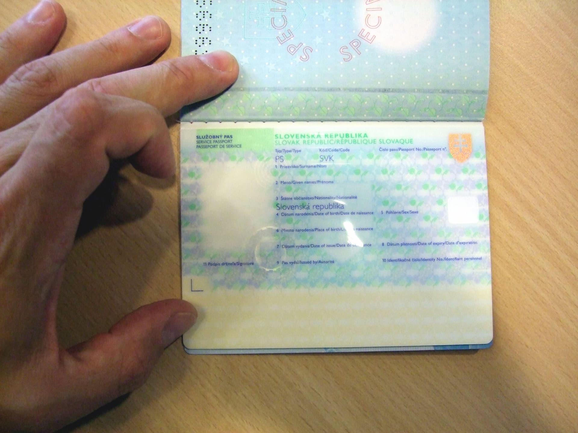 Biometrikus adatok a szlovák útlevelekben