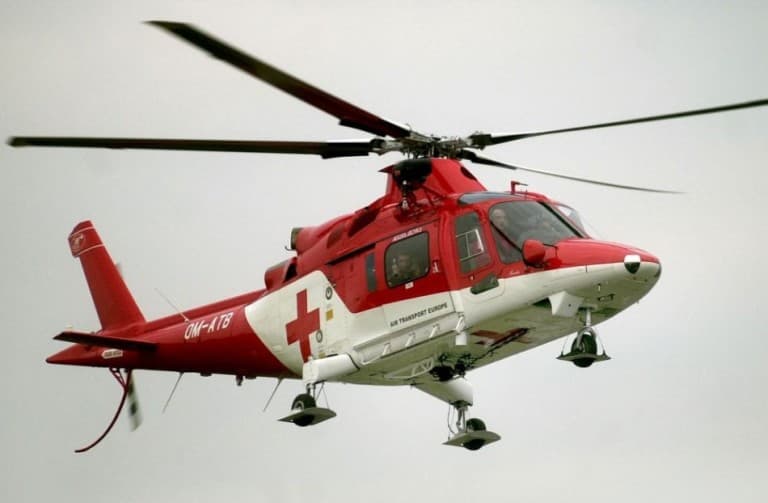 Lezuhant egy férfi a fáról, mentőhelikopterrel szállították kórházba