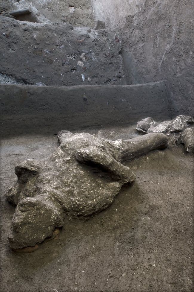 Szokatlan, részlegesen mumifikálódott holttestet találtak egy ősi pompeji sírban