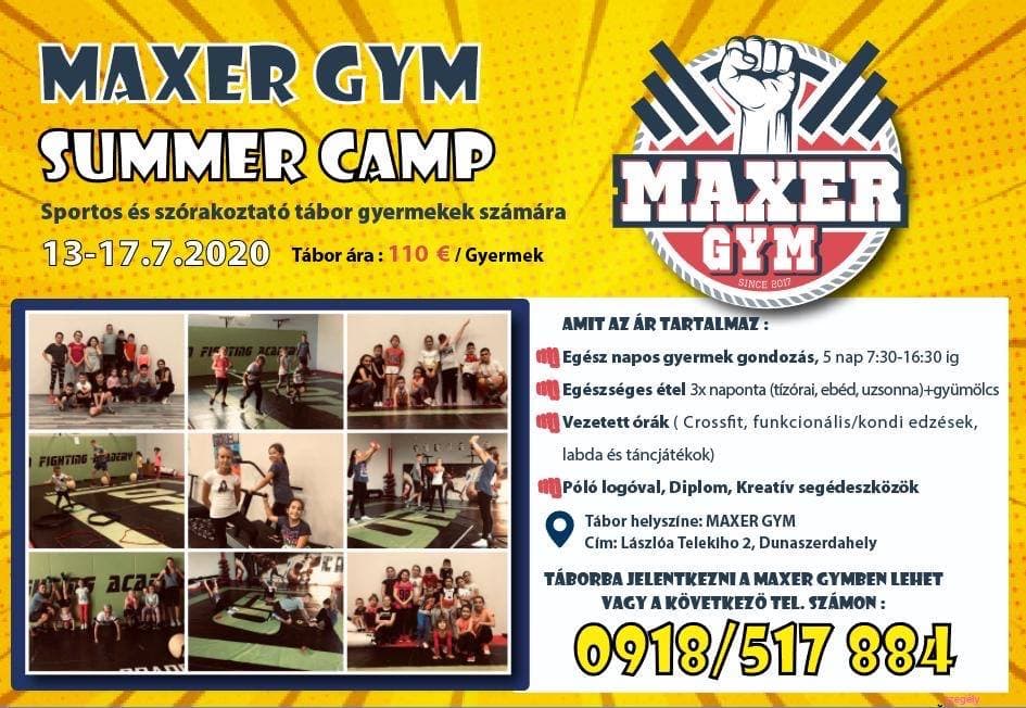 MAXERGYM Summer Camp: Sportos tábor a gyermekek számára, ahol a szórakozás garantált!
