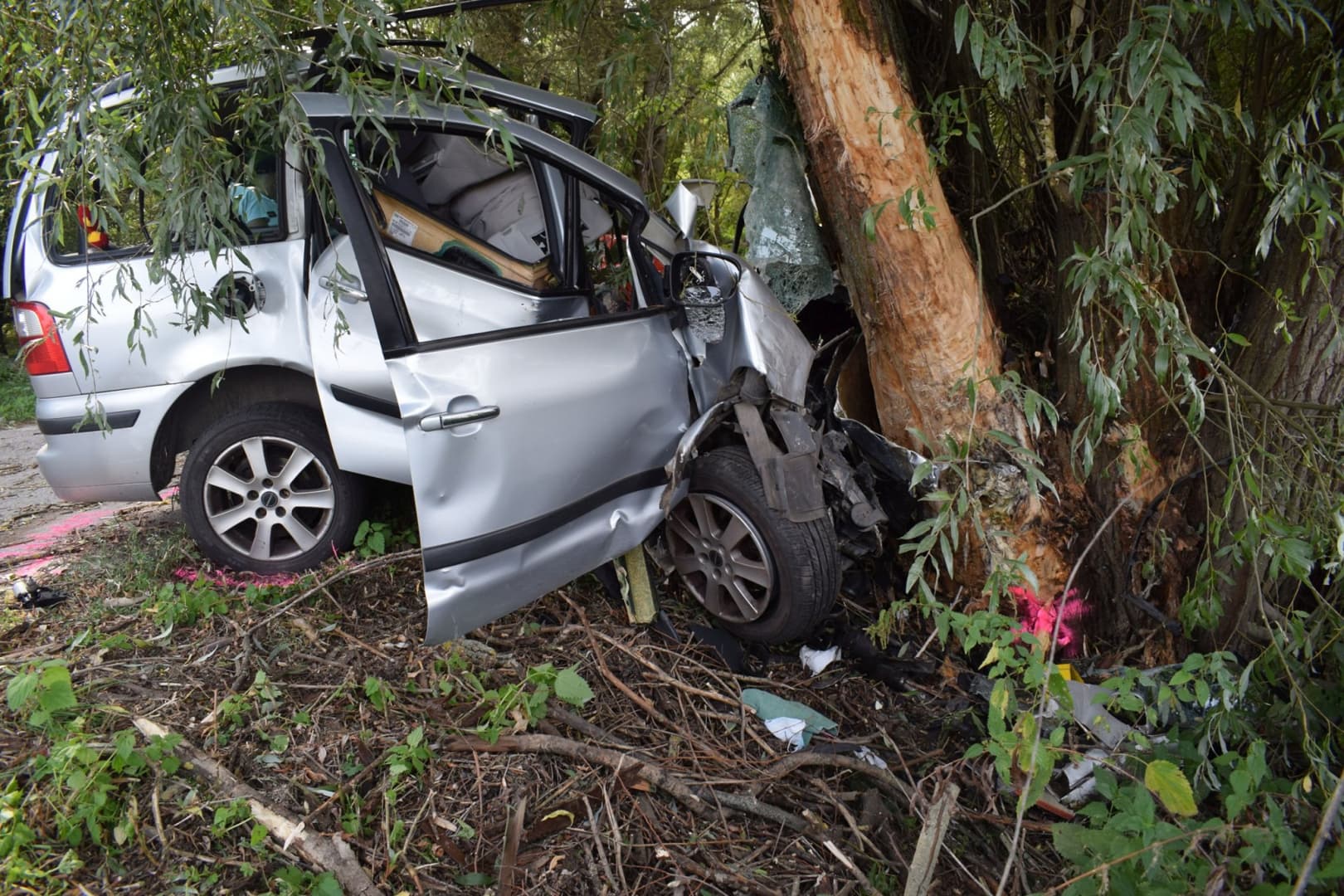 Halálos baleset: telibe talált egy fát a Ford, alig maradt valami a kocsiból (FOTÓK)