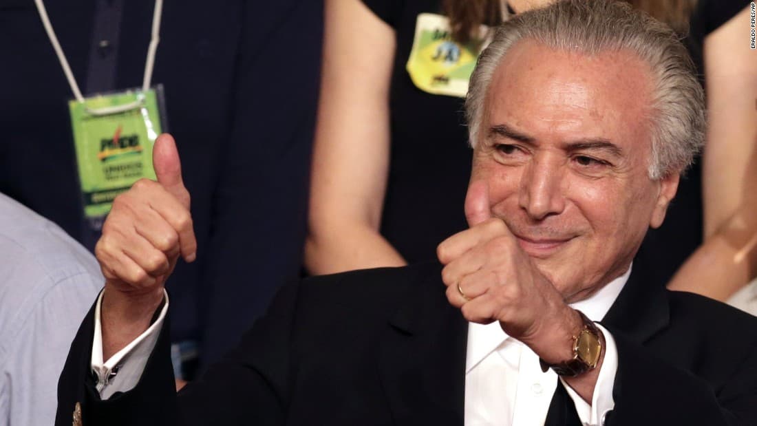 Nagy összegű kenőpénz elfogadásával vádolják a brazil elnököt