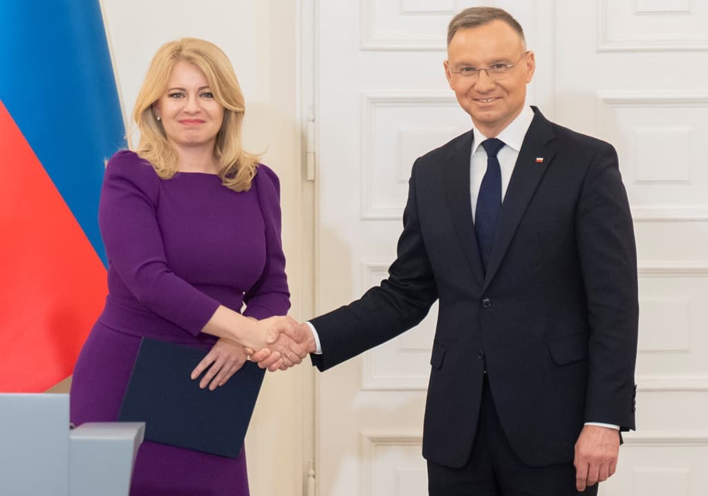 Čaputová megköszönte a lengyel államfőnek a konstruktív együttműködést