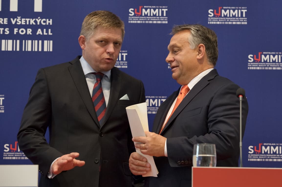 Fico sumákolt, amikor arról kérdezték, találkozott-e titokban Orbánnal
