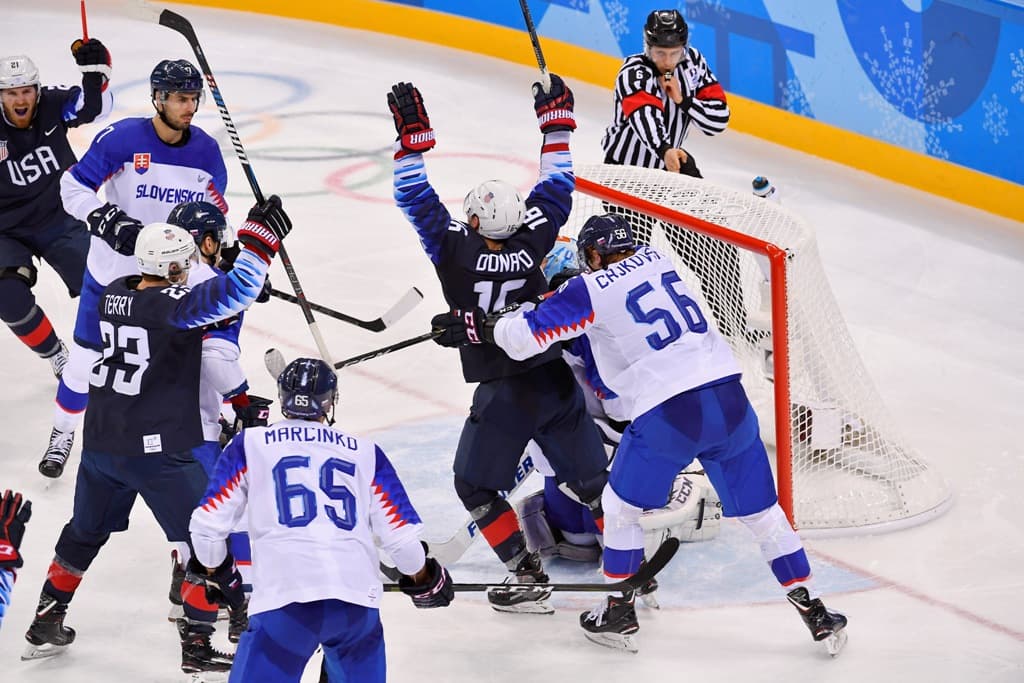 Phjongcshang 2018: Az amerikai jégkorongozók legyőzték a szlovákokat