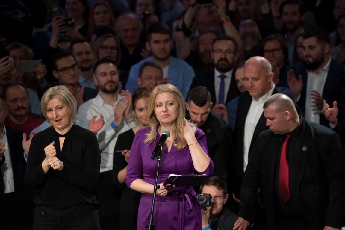Čaputová nagy alázattal fogadja, hogy megválasztották Szlovákia elnökének