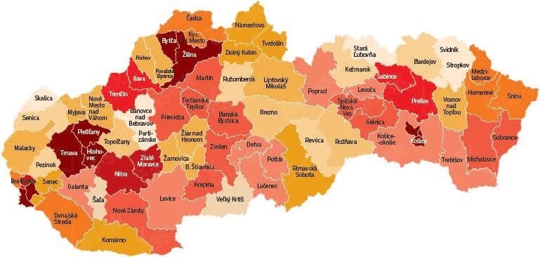 Bűncselekmények térképe: Most megtudhatod, melyek Szlovákia legveszélyesebb járásai