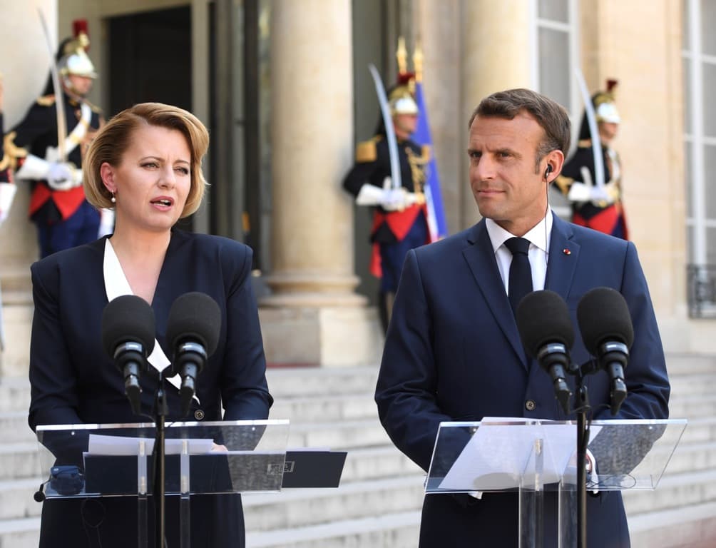Čaputová közeli barátnak nevezte Franciaországot, Macron szerint Szlovákia az EU magjához tartozik