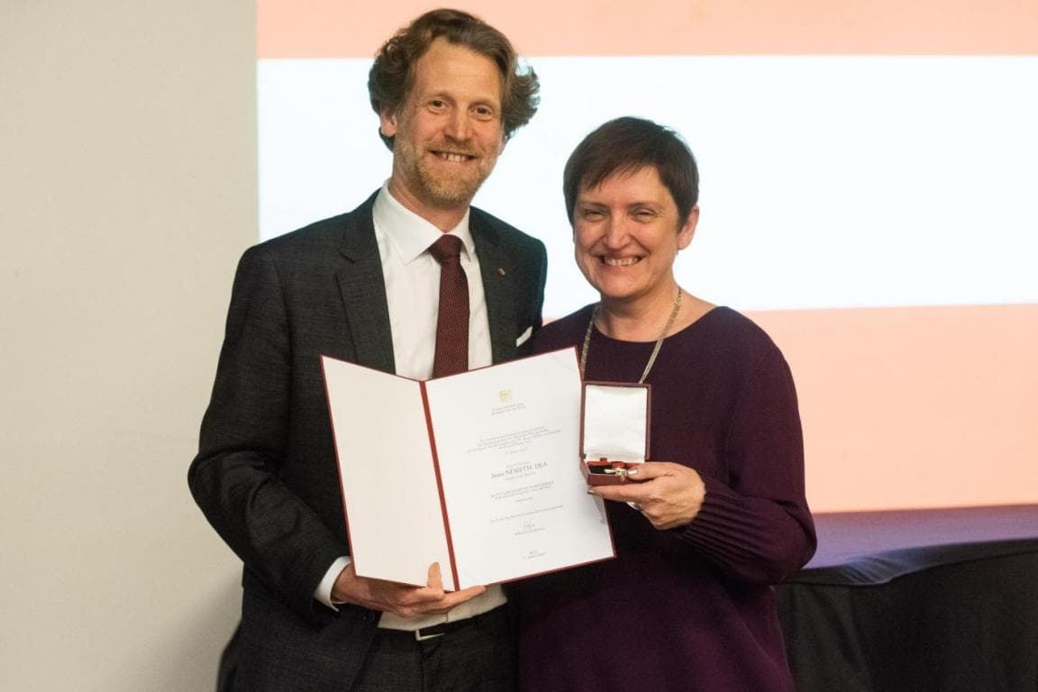 Rangos osztrák állami kitüntetést kapott Németh Ilona