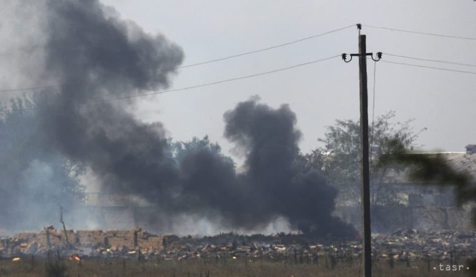 Tűz ütött ki egy katonai bázison a Krím keleti részében
