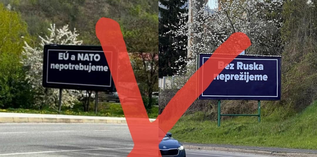 Oroszországot éltető és NATO-ellenes reklámtáblák jelentek meg Szlovákiában – egykori miniszter áll az egész mögött