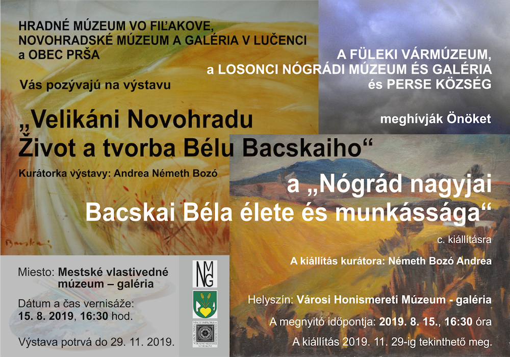A „Nógrád nagyjai – Bacskai Béla élete és munkássága“ c. kiállítás megnyitója a Városi Honismereti Múzeum galériájában