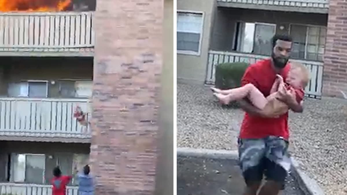 MEGDÖBBENTŐ: Gondolkodás nélkül kihajította az erkélyről kisfiát az anya, hogy mentse az életét – VIDEÓ 