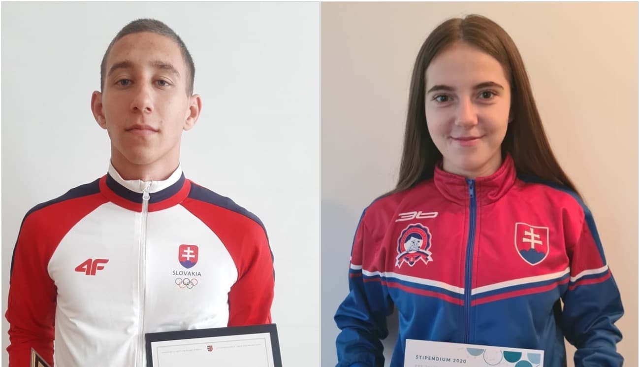 Megyei ösztöndíjban részesült a dunaszerdahelyi Középfokú Sportiskola két diákja, Csörgő Tamás és Pollák Anna