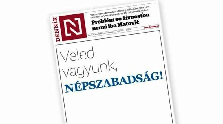 A szlovák és a szlovákiai magyar sajtó képviselői kiállnak a felfüggesztett Népszabadság mellett