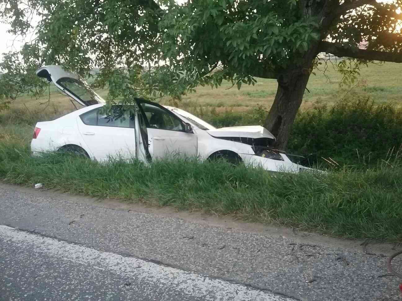 Fának csapódott egy autó Somorjánál a 63-ason