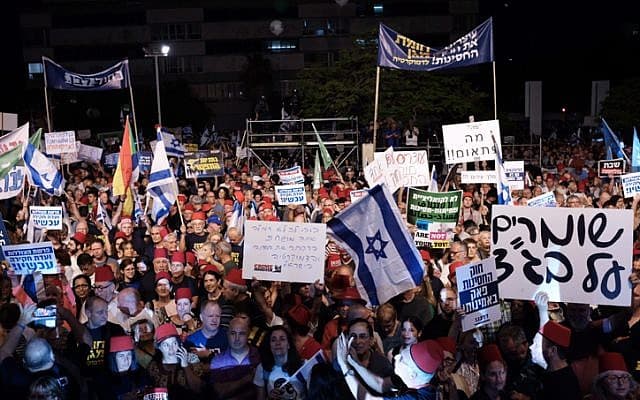 Letartóztattak több tüntetőt a Netanjahu-ellenes demonstráción