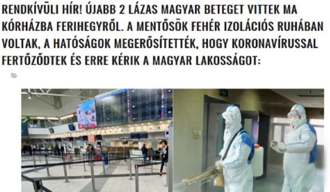 Arról kamuztak az interneten, hogy több koronavírussal fertőzött ember esett össze, halt meg Magyarországon!