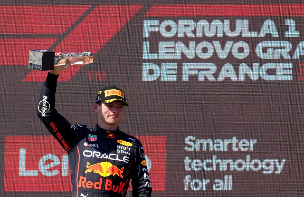 Francia Nagydíj: Verstappen győzelmével növelte előnyét a vb-pontversenyben