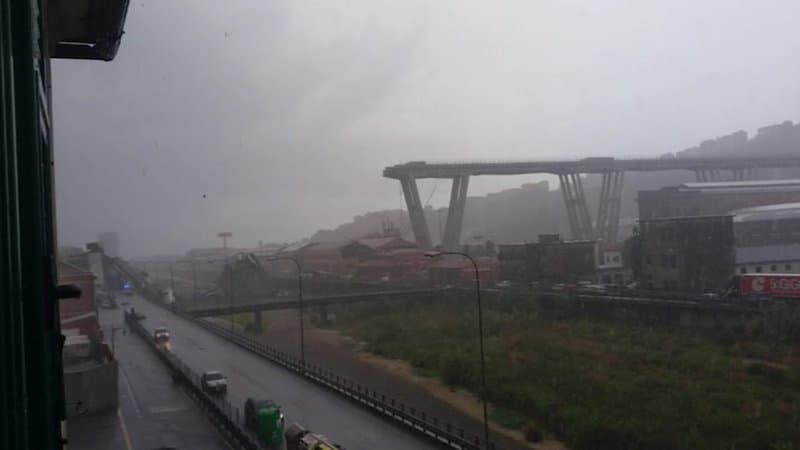 Megkezdődött a leomlott genovai híd lebontása