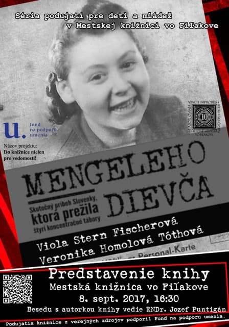 A Mengele lánya c. életrajzi regény bemutatója és beszélgetés a könyv társszerzőjével  a Füleki Városi Könyvtárban