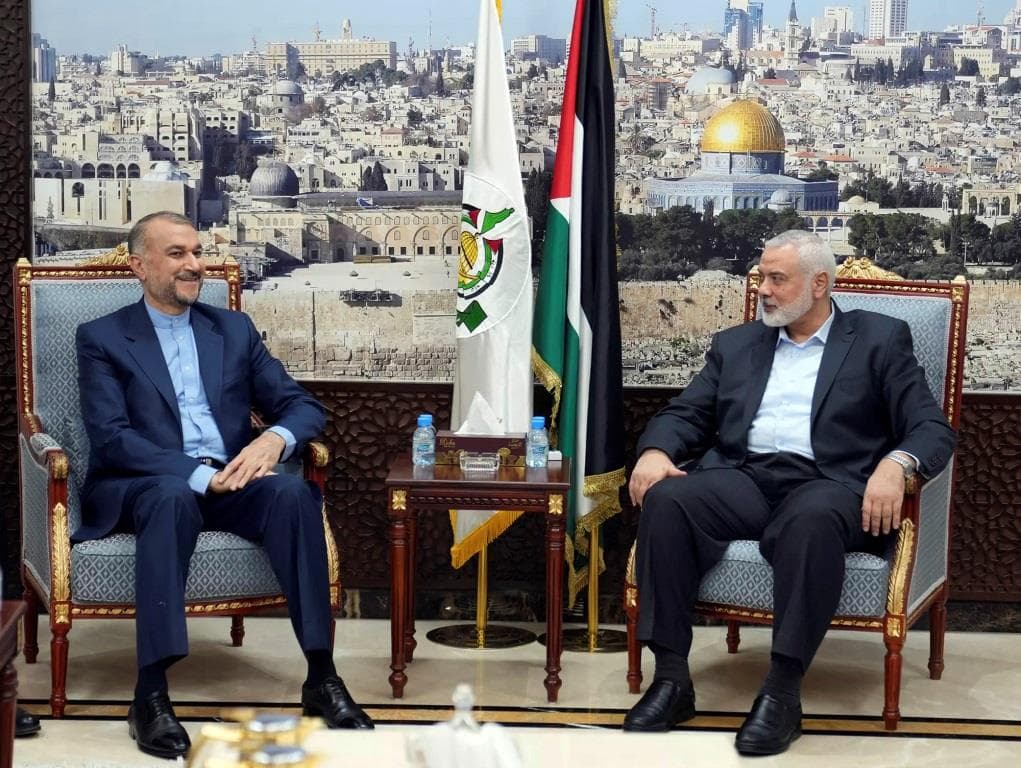 Az iráni külügyminiszterrel találkozott a Hamász vezetője