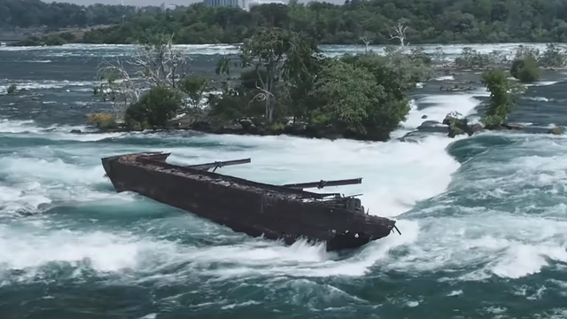 Száz év után elmozdult a Niagara-vízesésnél lévő híres hajóroncs (videó)
