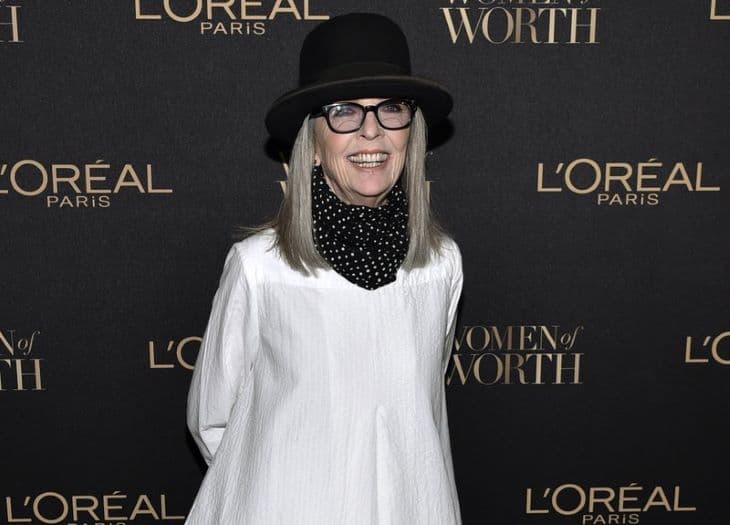 Diane Keaton Oscar-díjas amerikai színésznő 75 éves