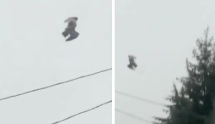 Megrémisztette az embereket a levegőben mozdulatlanul lebegő madár (VIDEÓ)