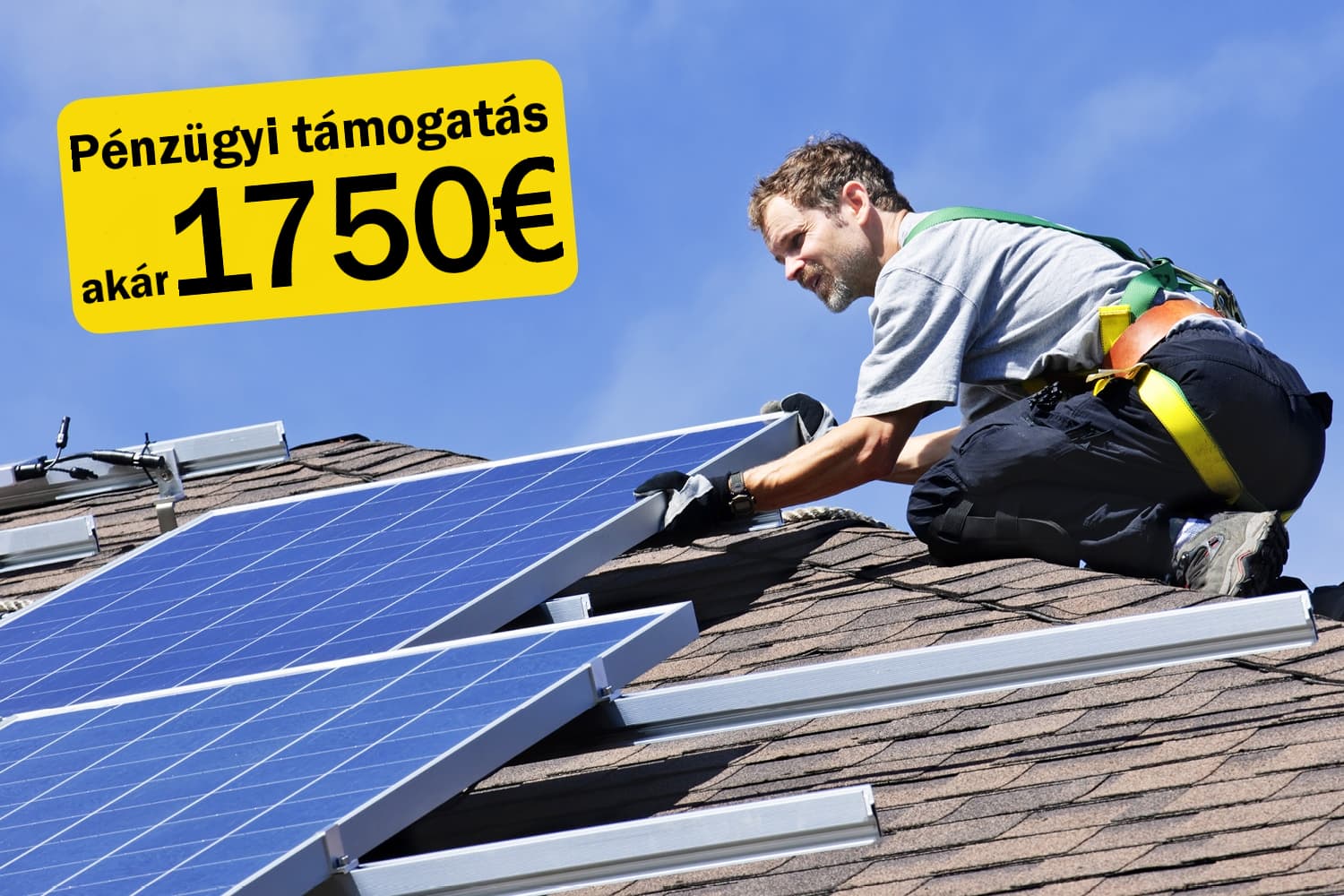 Akár 1750 € értékű támogatáshoz is juthat, aki napkollektorok telepítését fontolgatja