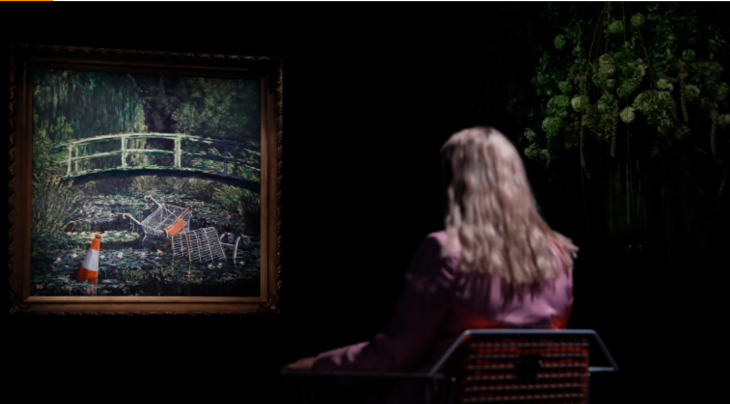 Több mint 8 millió eurónyi fontért kelt el Banksy Monet-paródiája