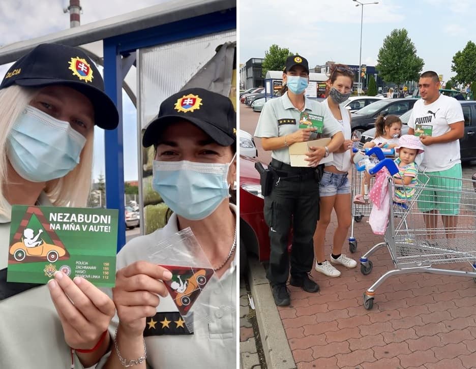 "Ne feledj az autóban!" - Dunaszerdahelyen is figyelmeztette az embereket a rendőrség