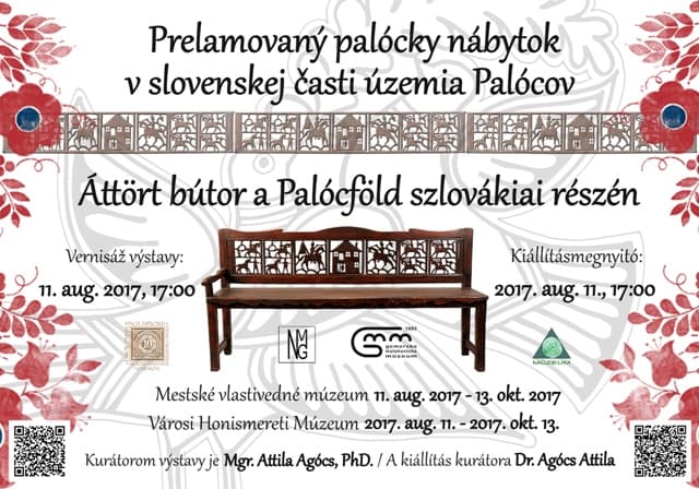 Áttört bútor a Palócföld szlovákiai részén címmel új kiállítás nyílik a Füleki Vármúzeumban