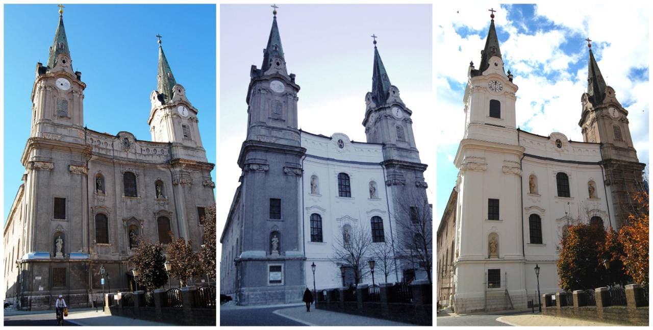 Tíz év alatt be is fejezték a komáromi Szent András-templom külső felújítását