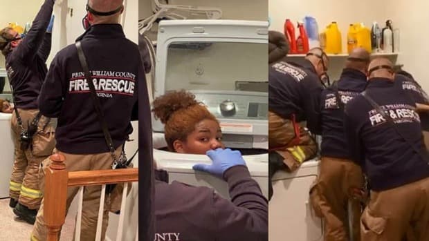 ŐRÜLET: Tűzoltóknak kellett kiszedniük a lányt, aki bújócskázás közben a mosógépbe szorult – VIDEÓ 
