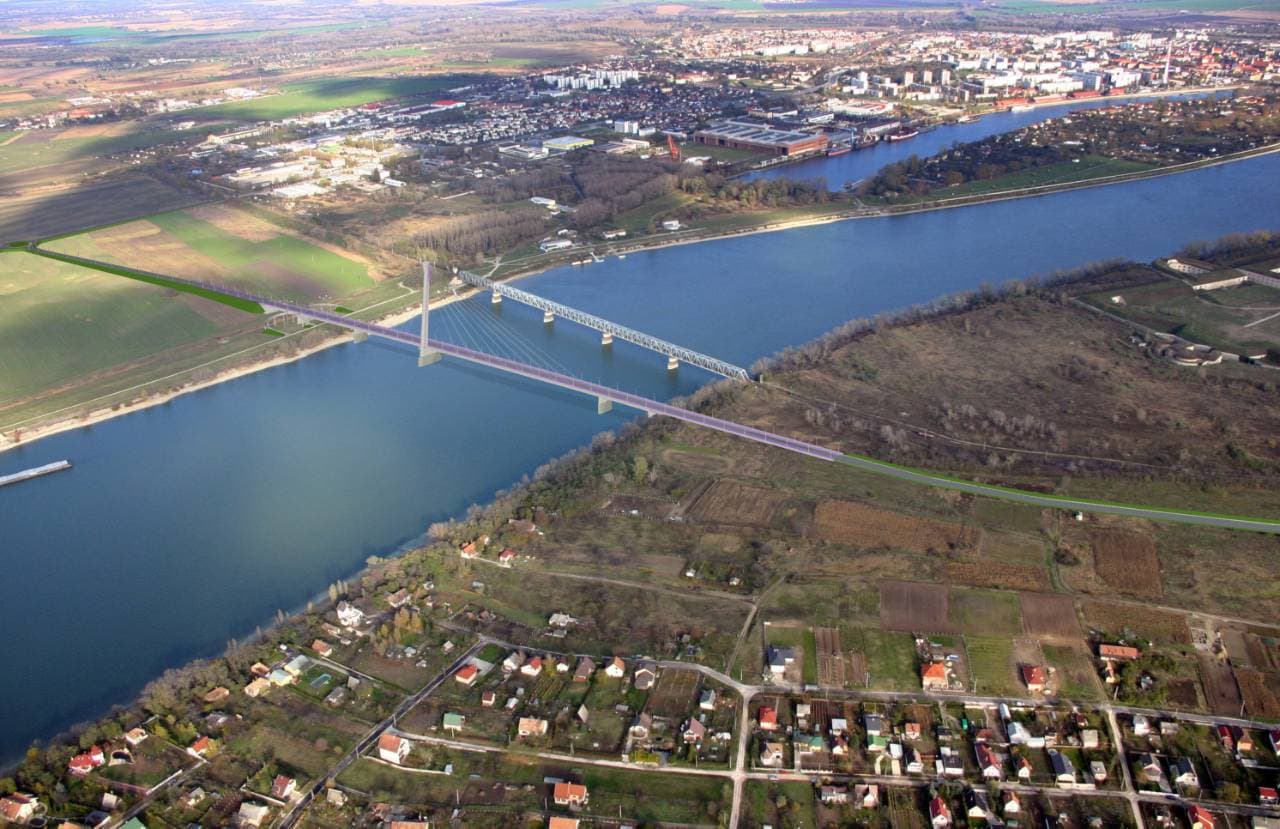 A Duna legmagasabb hídja épül Komáromban 117 millió euróból