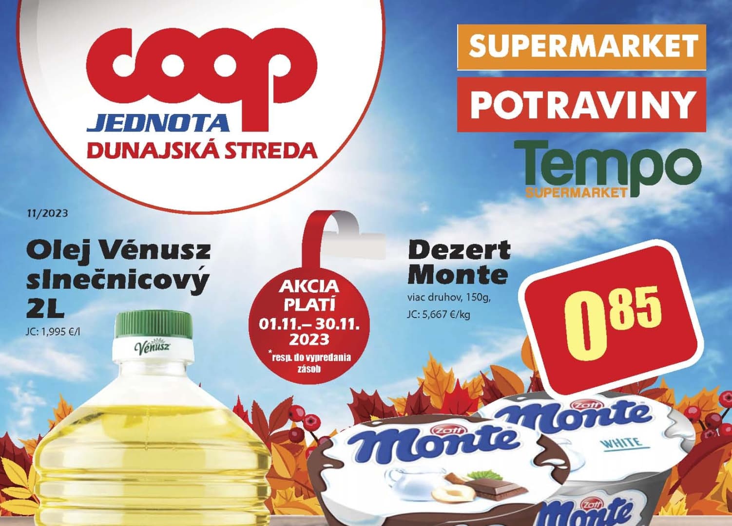 Lapozza át a COOP Jednota Dunaszerdahely novemberi akciós újságát!