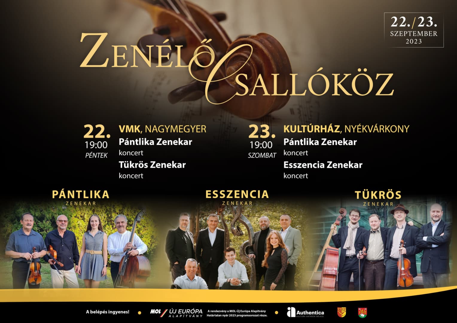 Most hétvégén Zenélő Csallóköz - Pántlika, Tükrös és Esszencia koncertek Nagymegyeren és Nyékvárkonyban!